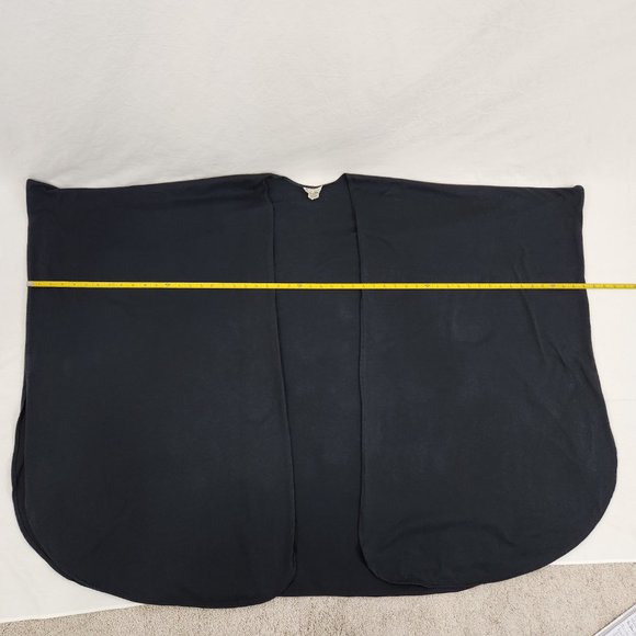 VINTAGE Kathleen For Sweet Herb Lagenlook Black Charcoal Cape Wrap One Size USA - Picture 12 of 14